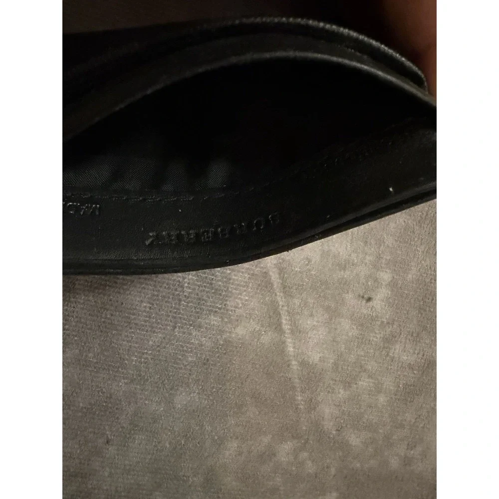 Burberry Black Saffiano Leather Slim Cardholder Wallet Made in Italy Vintage
